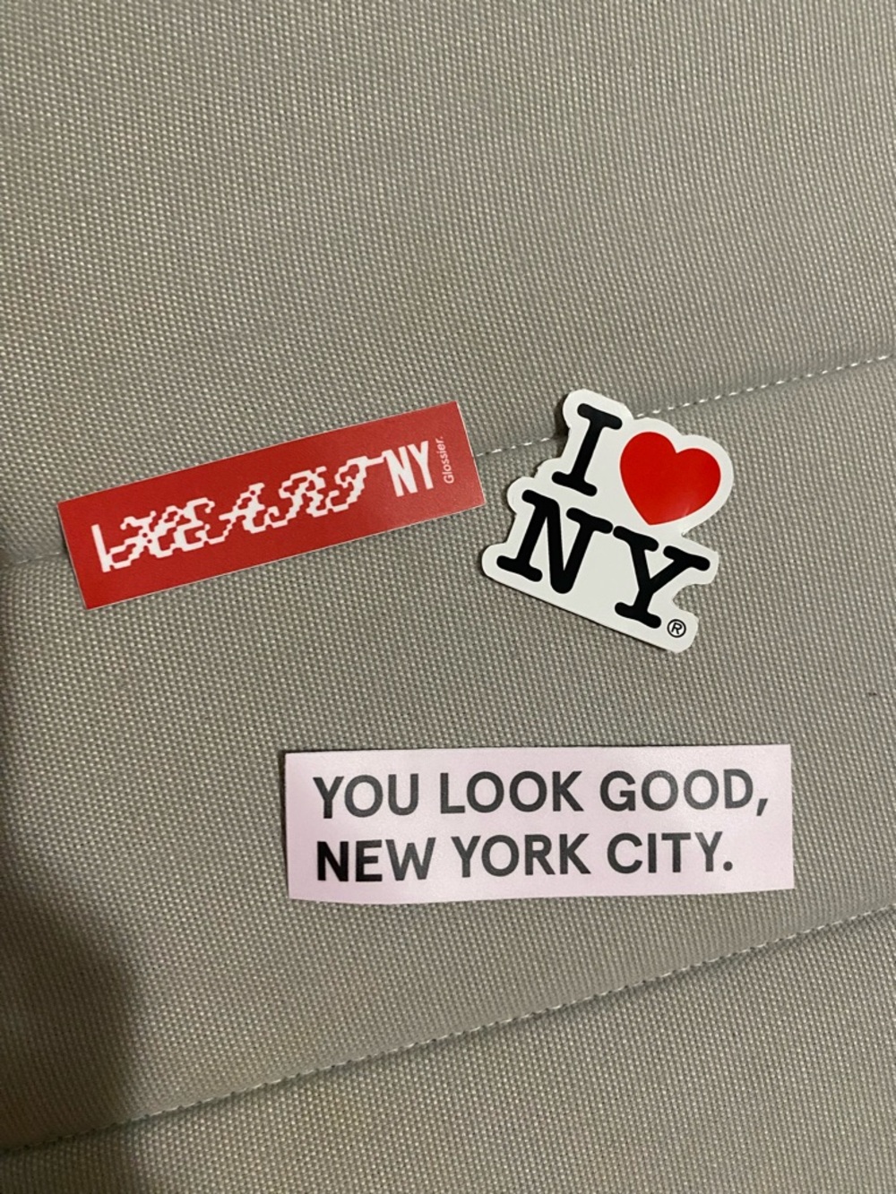 Glossier Big Apple stickers